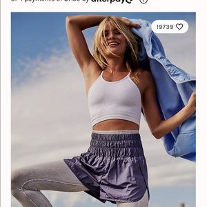 Free People- The Way Home Shorts in Deep Sea (Purple)